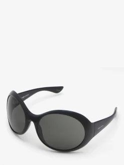 Kate Round Sunglasses in Black