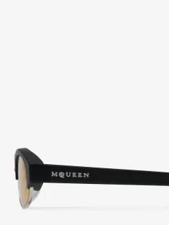 McQueen Ellipse Sunglasses in Black/Yellow