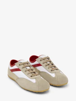 Men's Boxe Sneaker in White/Red