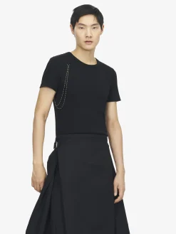 Men's Chain Harness T-shirt in Black