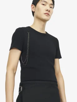 Men's Chain Harness T-shirt in Black