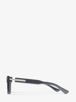 Men's City T-Bar Rectangular Sunglasses in Grey/Yellow