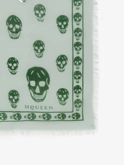 Men's Classic Skull Foulard in Dark Green