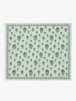 Men's Classic Skull Foulard in Dark Green