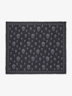 Men's Classic Skull Foulard in Black/Dark Grey
