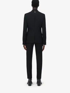 Men's Constellation Embroidered Single-breasted Jacket in Black