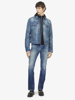 Men's Denim Jacket in Washed Blue