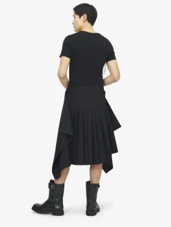 Men's Draped Kilt in Black