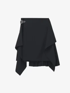 Men's Draped Kilt in Black