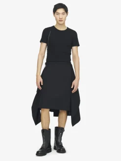 Men's Draped Kilt in Black