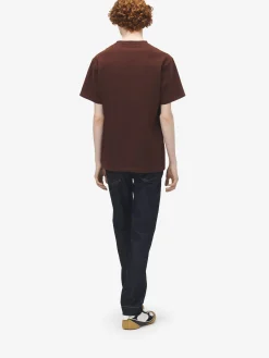 Men's Flocked McQueen Logo T-shirt in Deep Red