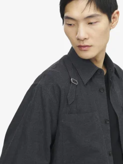 Men's Harness Overshirt in Charcoal