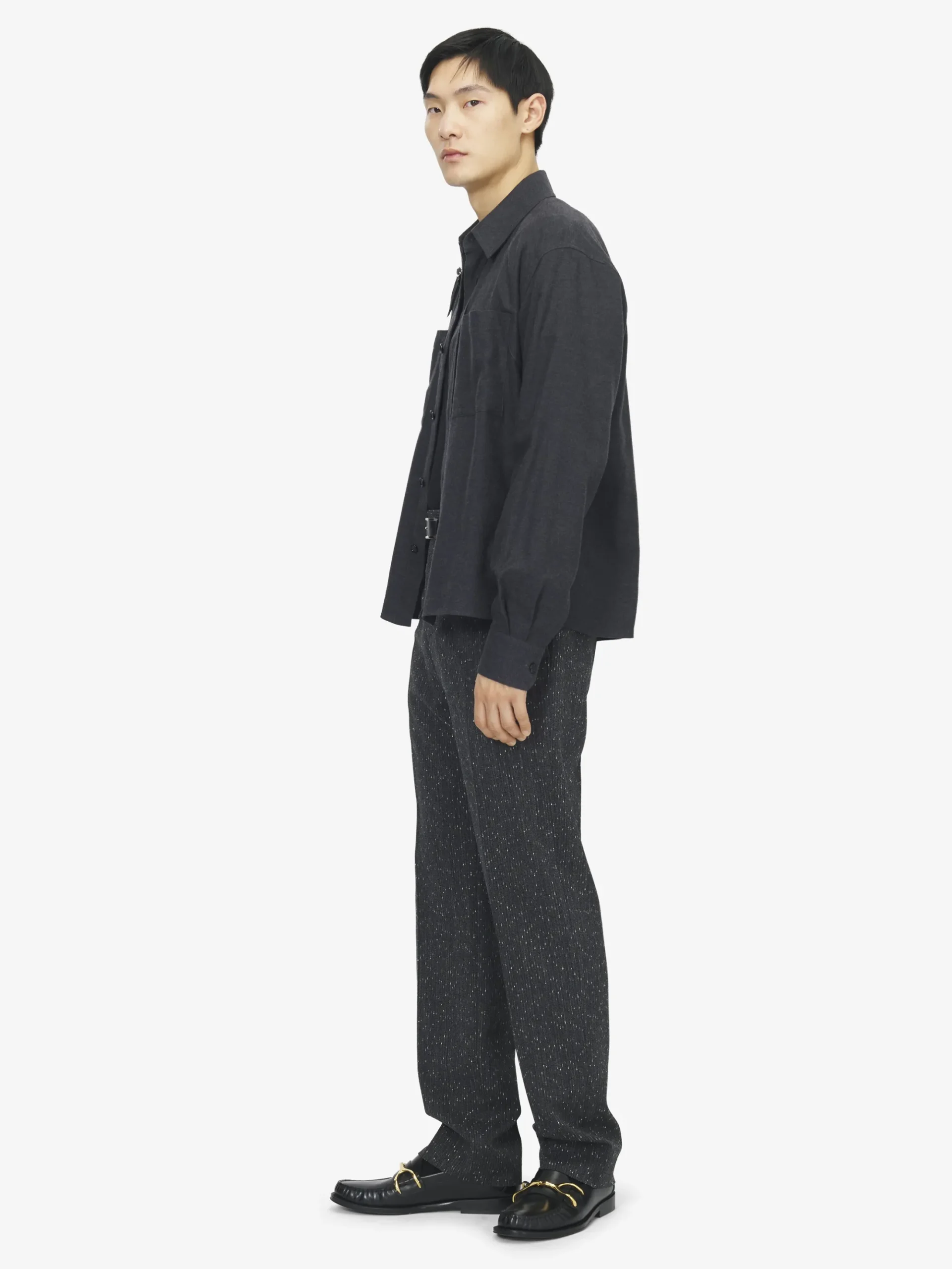 Men's Harness Overshirt in Charcoal