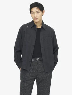Men's Harness Overshirt in Charcoal