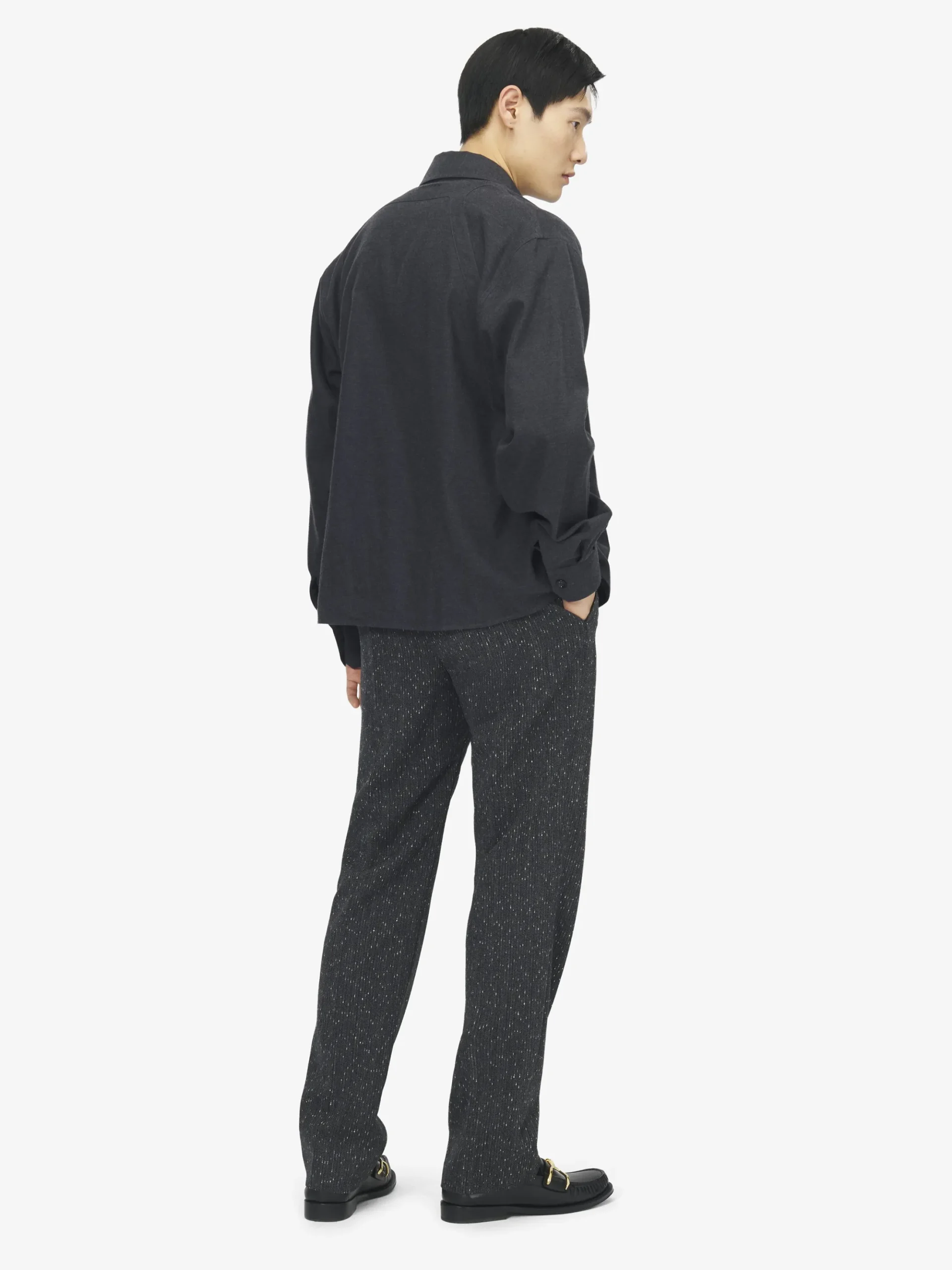 Men's Harness Overshirt in Charcoal