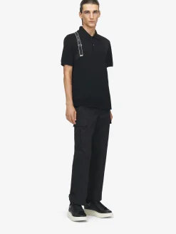 Men's Harness Polo Shirt in Black