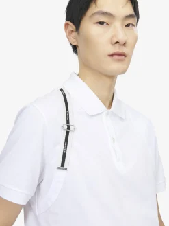 Men's Harness Polo Shirt in Optical White
