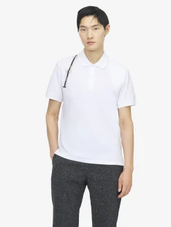 Men's Harness Polo Shirt in Optical White