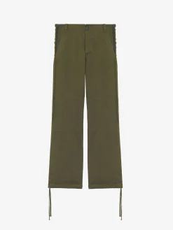 Men's Lace-Up Trousers in Green