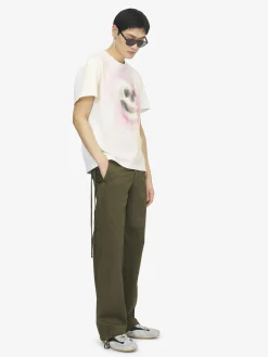 Men's Lace-Up Trousers in Green