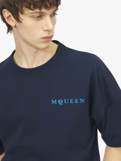 Men's Logo Oversized T-shirt in Blue