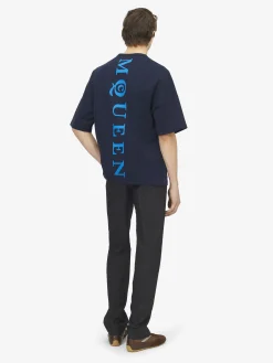Men's Logo Oversized T-shirt in Blue
