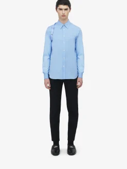 Men's Logo Tape Harness Shirt in Blue