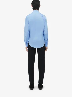 Men's Logo Tape Harness Shirt in Blue