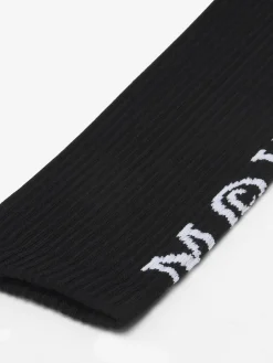 Men's McQueen Logo Socks in Black/White
