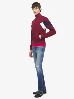 Men's McQueen Logo Track Jacket in Red