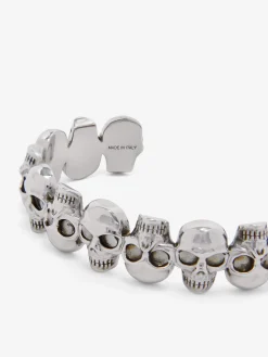 Men's Multi-skull Cuff in Antique Silver-finish