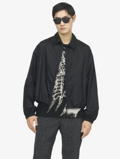 Men's Skull Jacquard Jacket in Black