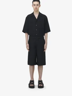 Men's Skull Jacquard Shorts in Black