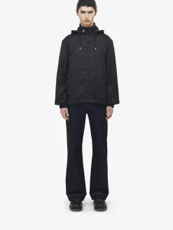Men's Skull Jacquard Windbreaker in Black