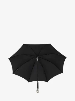Men's Skull Long Umbrella in Black