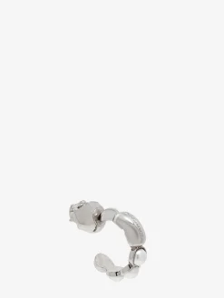 Men's Skull & Pearl Earring in Palladium-finish