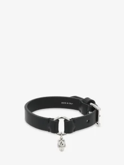 Men's Skull Ring Bracelet in Black