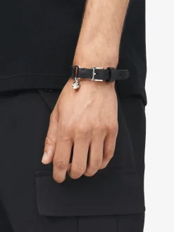 Men's Skull Ring Bracelet in Black