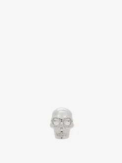 Men's Skull Stud Earring in Palladium-finish