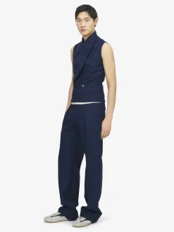 Men's Tailored Waistcoat in Indigo