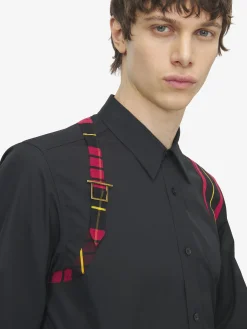 Men's Tartan Harness Shirt in Black