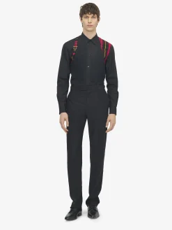 Men's Tartan Harness Shirt in Black