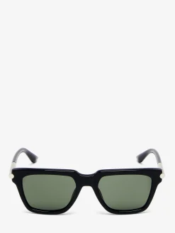 Men's T-bar Icon Square Sunglasses in Black/Grey