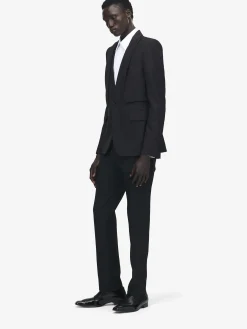 Men's Trompe-l'œil Single-breasted Jacket in Black
