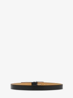 Men's Twin Skull Belt in Black