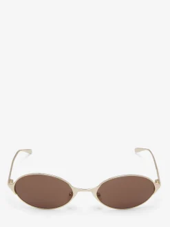 Neo Oval Sunglasses in Brown