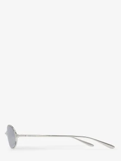Neo Oval Sunglasses in Silver-finish