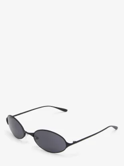Neo Oval Sunglasses in Silver