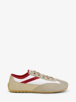Women's Boxe Sneaker in White/Red