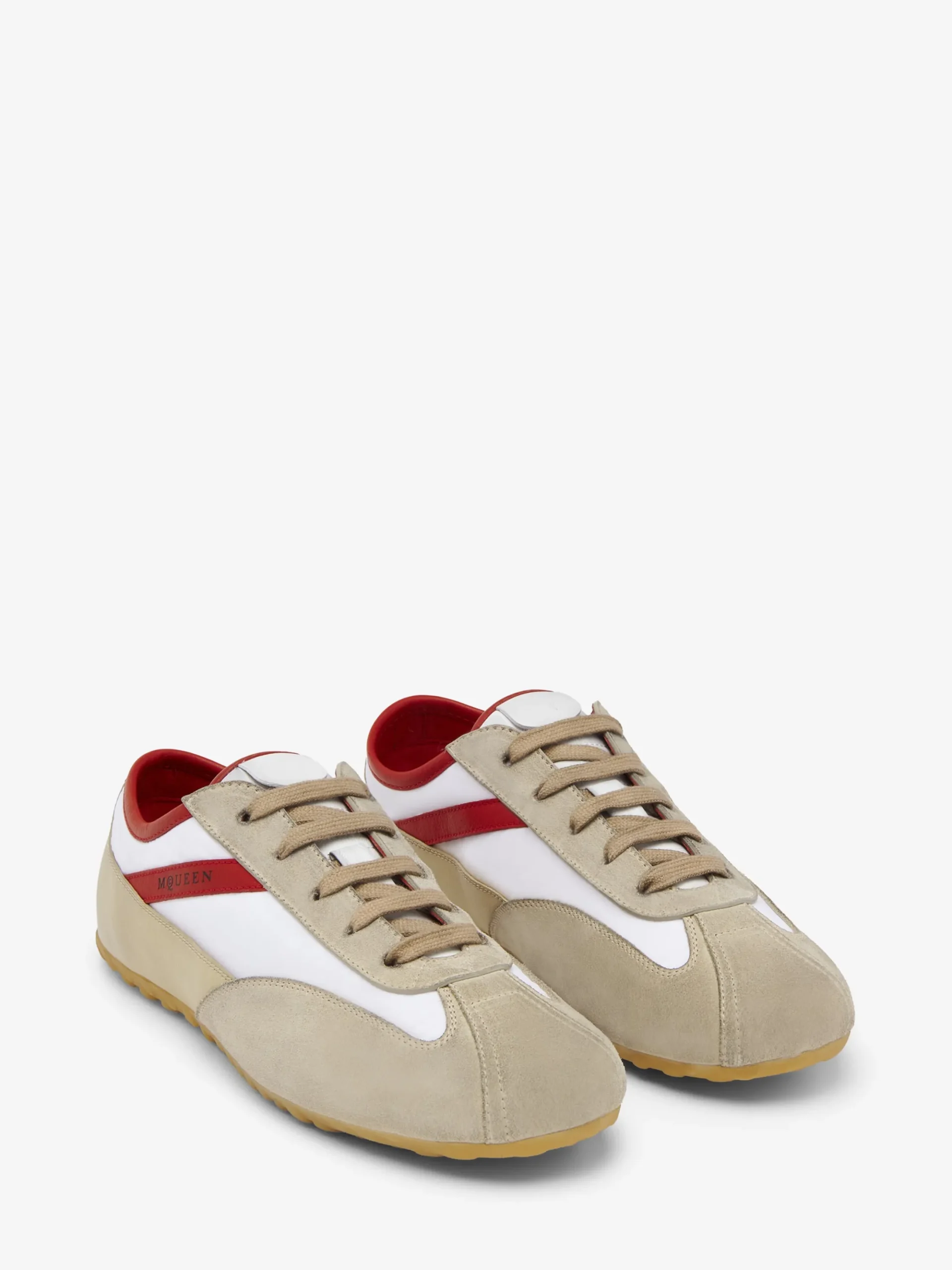 Women's Boxe Sneaker in White/Red
